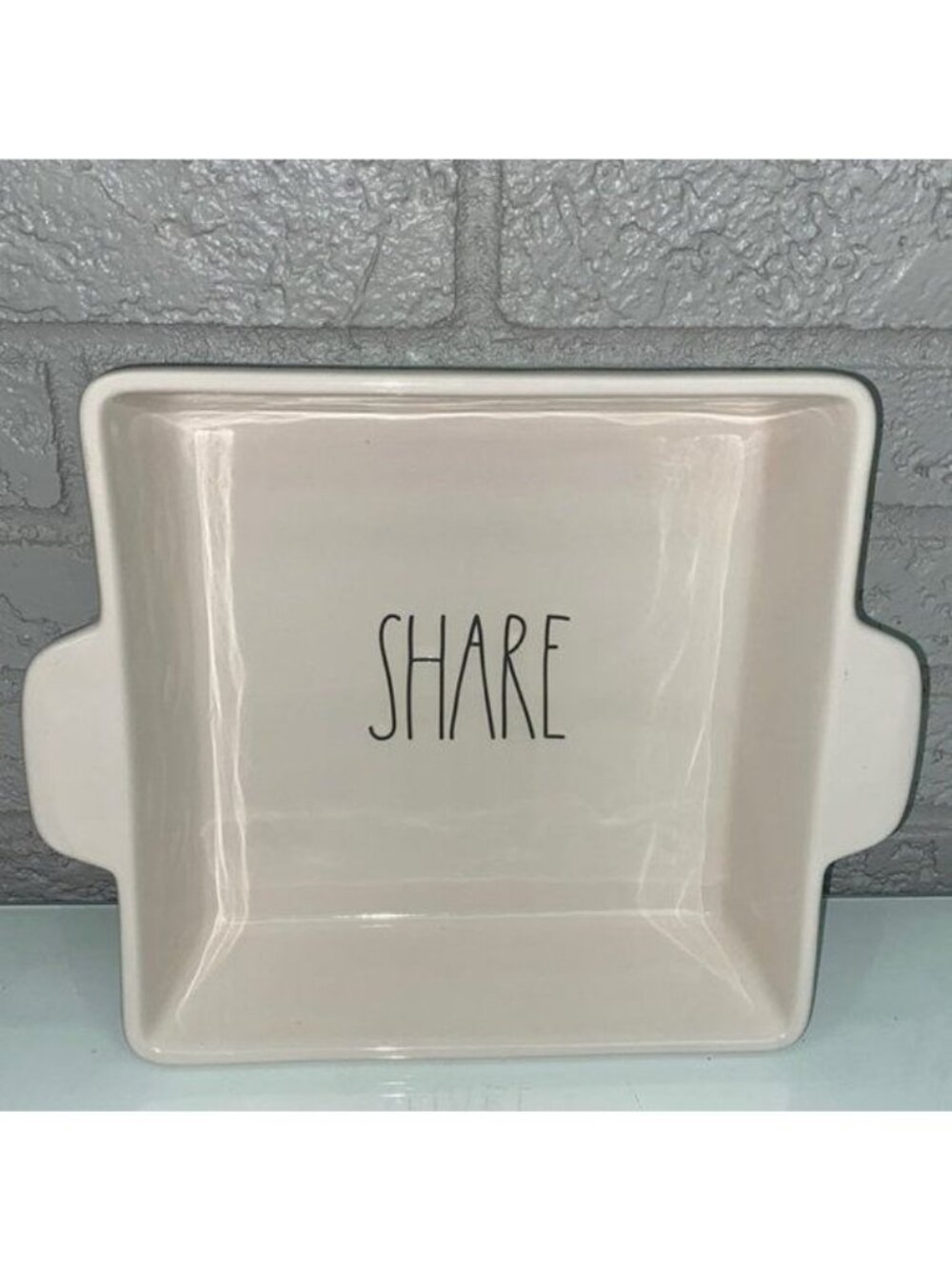 RAE DUNN "SHARE" Oven Safe Square Baking Dish